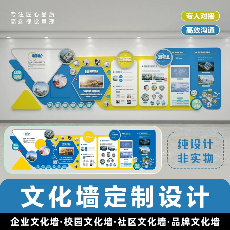 定制 企业文化墙公司发展历程办公室团队风采励志标语背景装饰定制设计